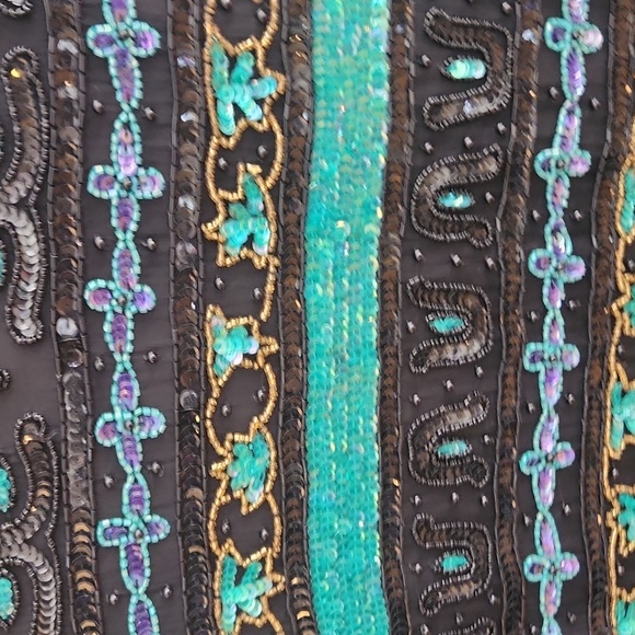 Vintage deadstock 90s Mark& John by Gopal sequined hand sewn jacket - Picture 5 of 7